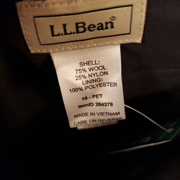 LLBEAN Lined Plaid Wool Skirt Sz 16 Petite NWT Blue/Pink Never Worn!! - Picture 2 of 4